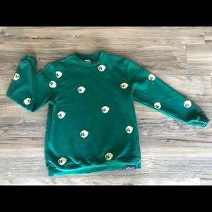 Pink Dolphin Sweater Size Medium Green